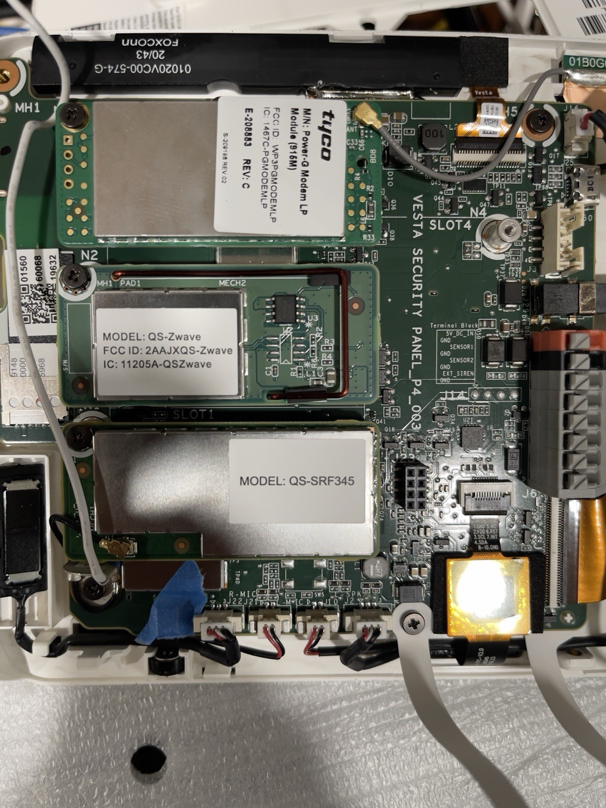 Qolsys IQ Panel 2 Alarm w/ back bracket and power supply