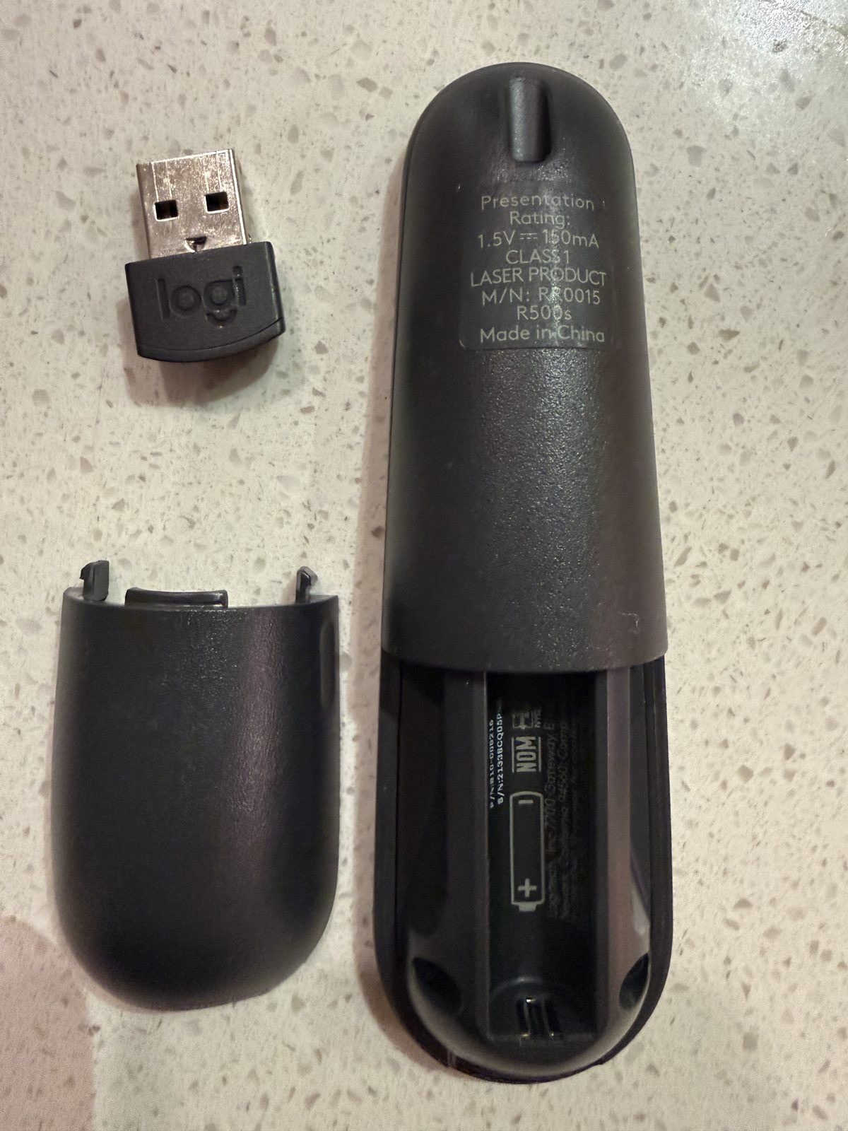 Logitech R500s Wireless Presenter Laser Pointer PowerPoint Clicker w/ Receiver