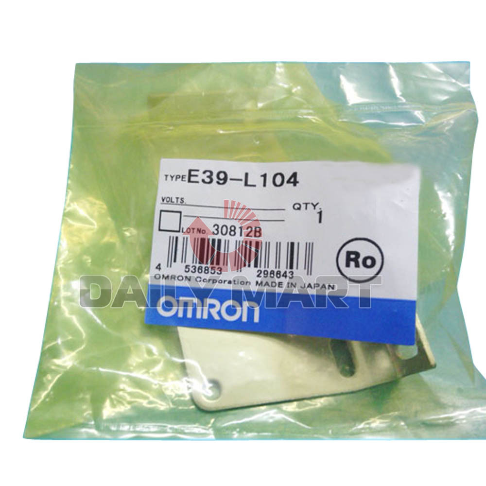 Omron Automation and Safety Mounting L-Bracket E39-L104 DIN Rail Stainless Steel