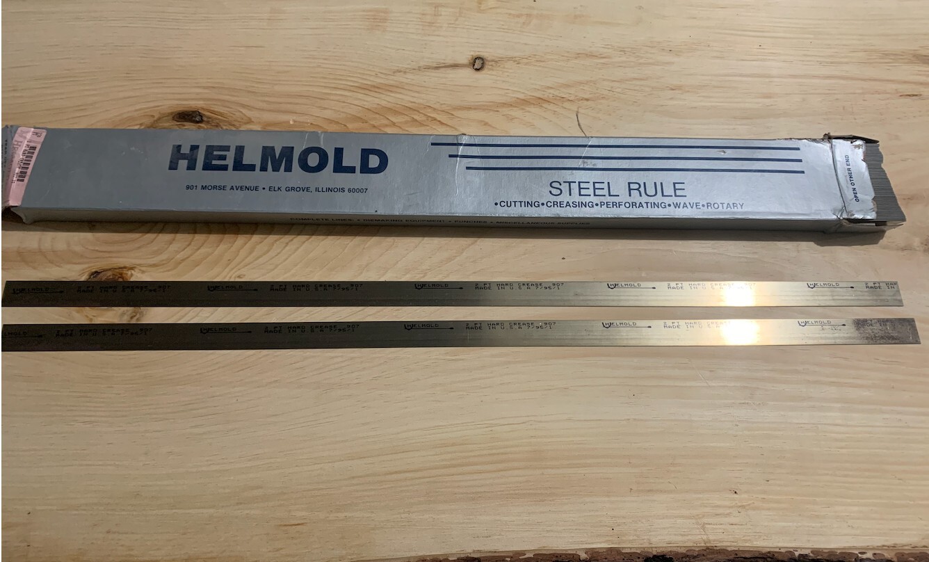 Helmold Steel Rule Die Material 2 PT Hard Crease .907 30" Lot of 5 USA MADE NEW