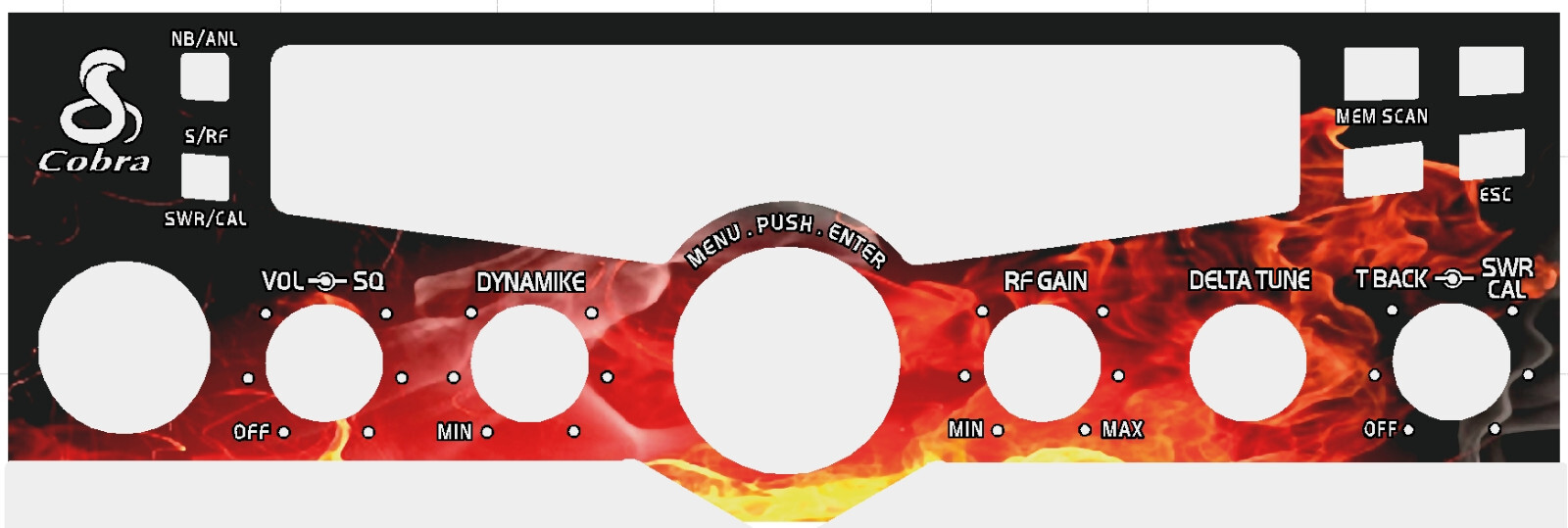 Cobra 29 LX CB Radio Face Plate Decal Any Design/Color Galaxy Connex Uniden RCI