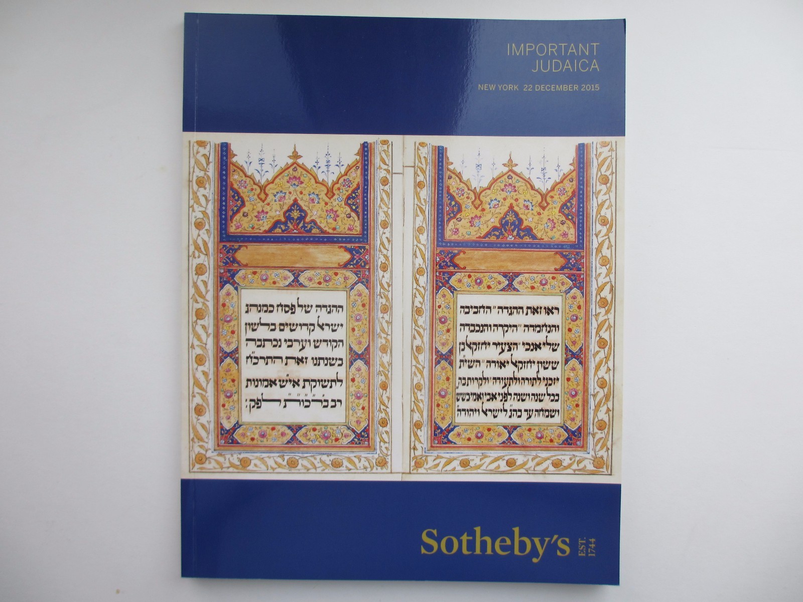 Important Judaica. Sotheby's, New York. 22 December, 2015