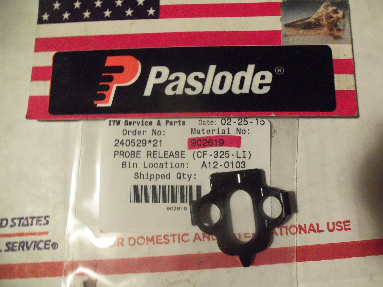 Paslode # 902619 PROBE RELEASE (CF-325-LI)