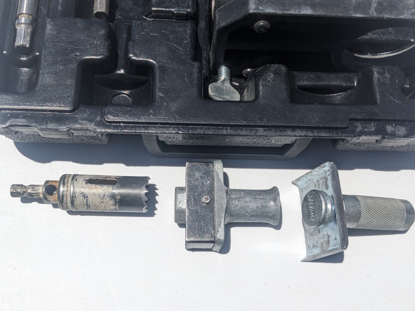 Porter Cable Cylindrical Lock Boring Jig Accessories Model 511 Case & Extras