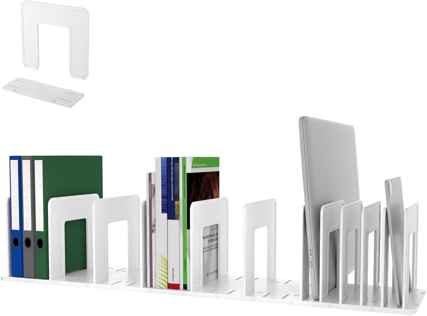 Adjustable Vertical File Sorter Sturdy Plastic Expandable Upright File Holder