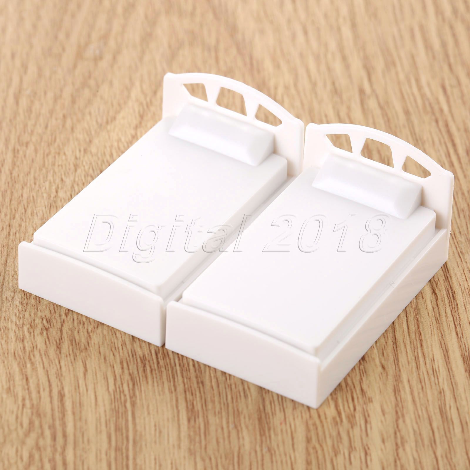 For Dolls House Furniture Model 10pcs Set Single Bed Bedroom Diorama 1:50 Scale