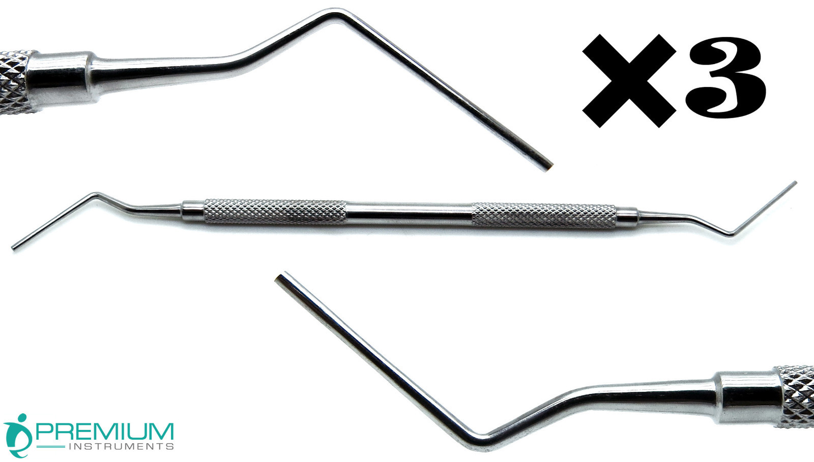 3× Dental Root Canal Plugger 1/3 Double Ended 0.40mm/0.45mm Filling Instruments