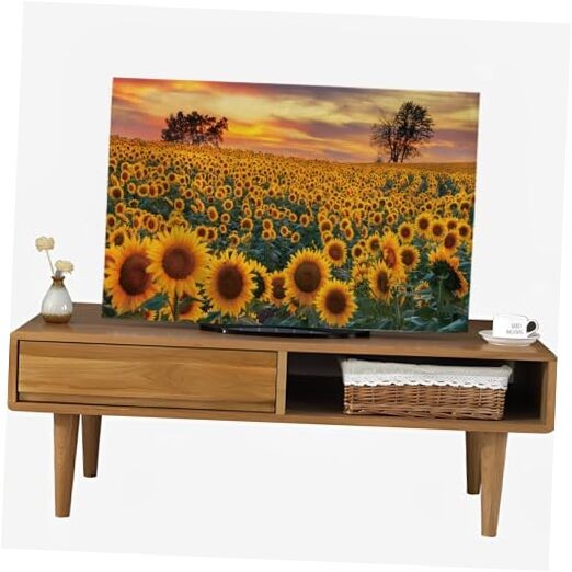Custom TV Dust Cover for Desktop & For 32" TV 1 PC, Sunflowers Background
