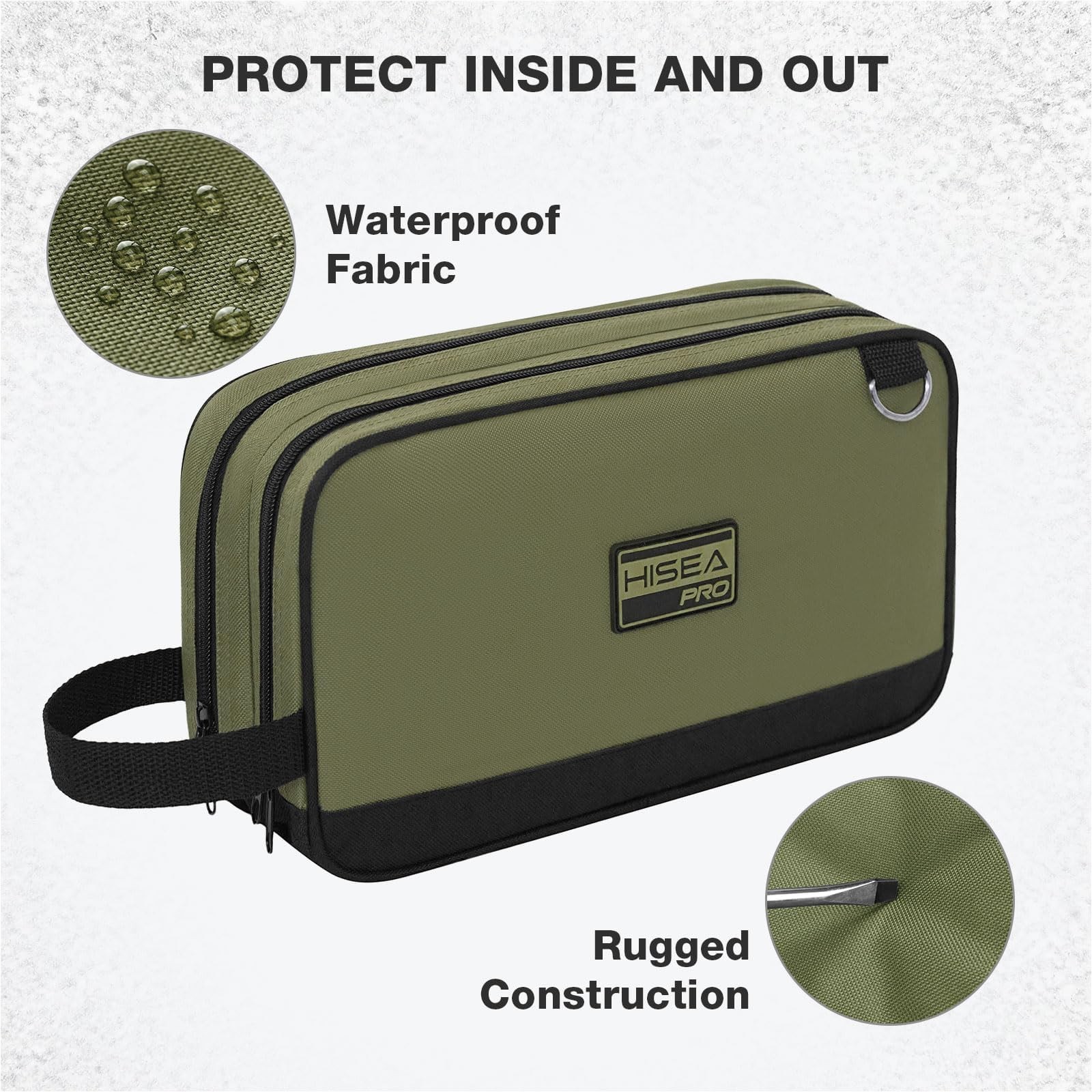 HISEA Small Tool Bag, 12 Inch Tool Pouch with 2 Compartments | with Adjustabl...