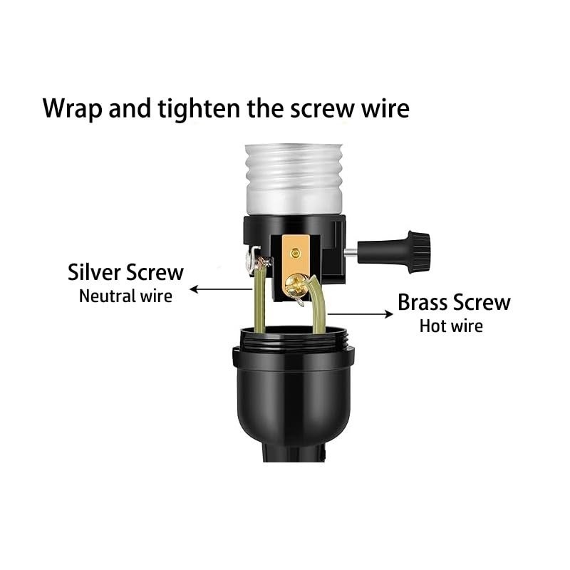 2 Pack E26 Lamp Socket Replacement with On Off Switch Knob for Table Lamps USNew