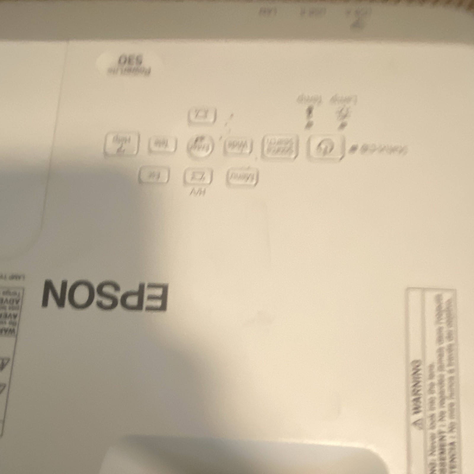 Epson PowerLite 530 Desktop Projector 3LCD Display Technology HDMI White