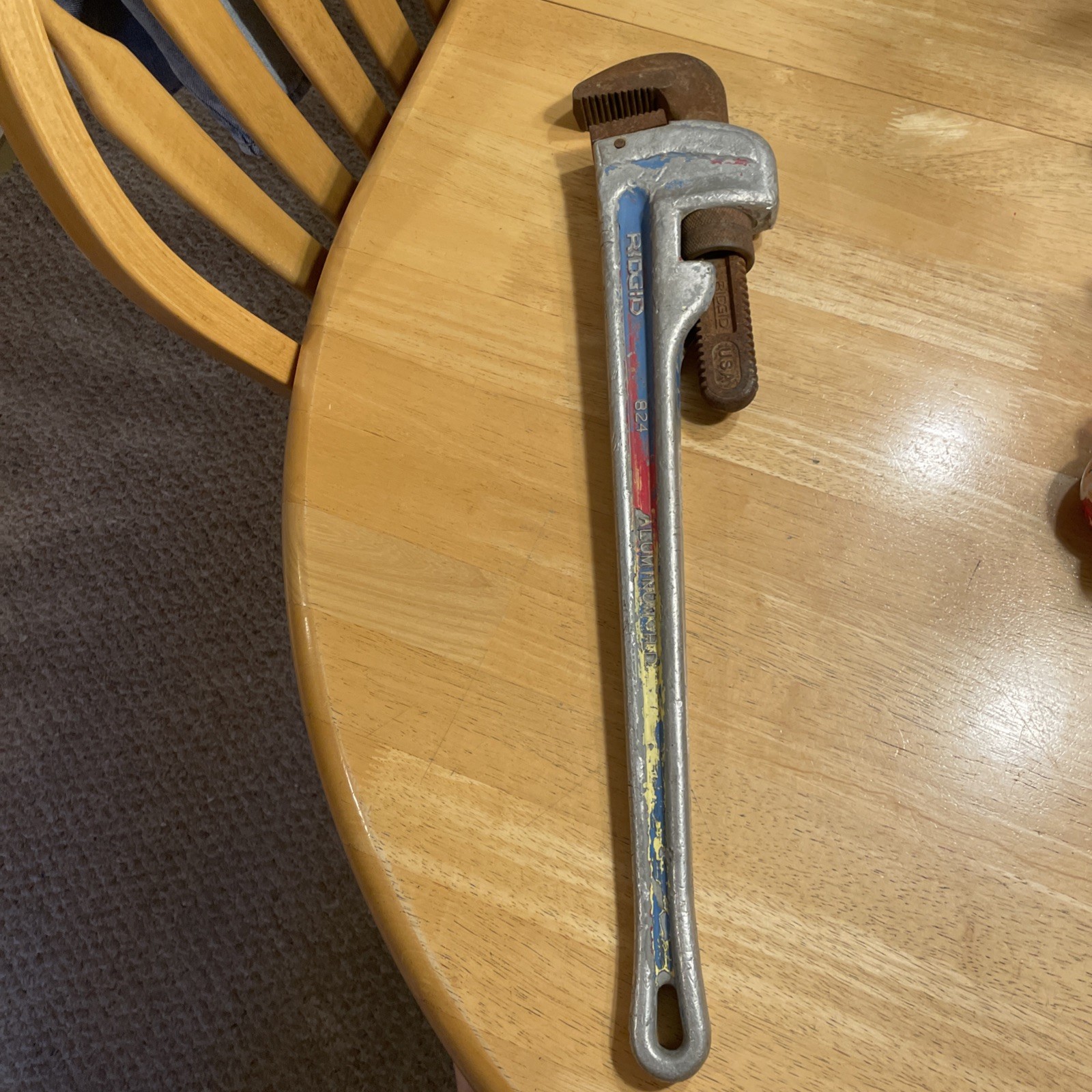 Ridgid 824 Heavy Duty Aluminum Pipe wrench 24” Long U.S.A.
