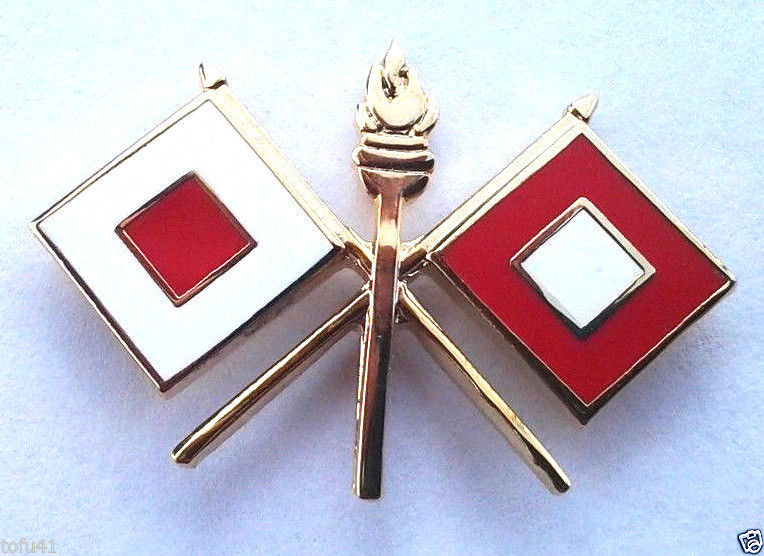 SIGNAL CORPS (1-1/8") US ARMY Military Hat Pin 15244 HO