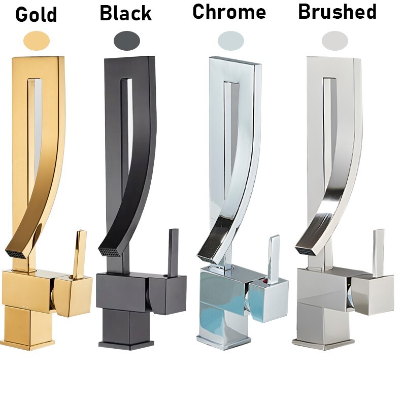 Waterfall Bathroom Sink Faucet Basin Single Handle 1 Hole Vanity 360° Mixer Tap