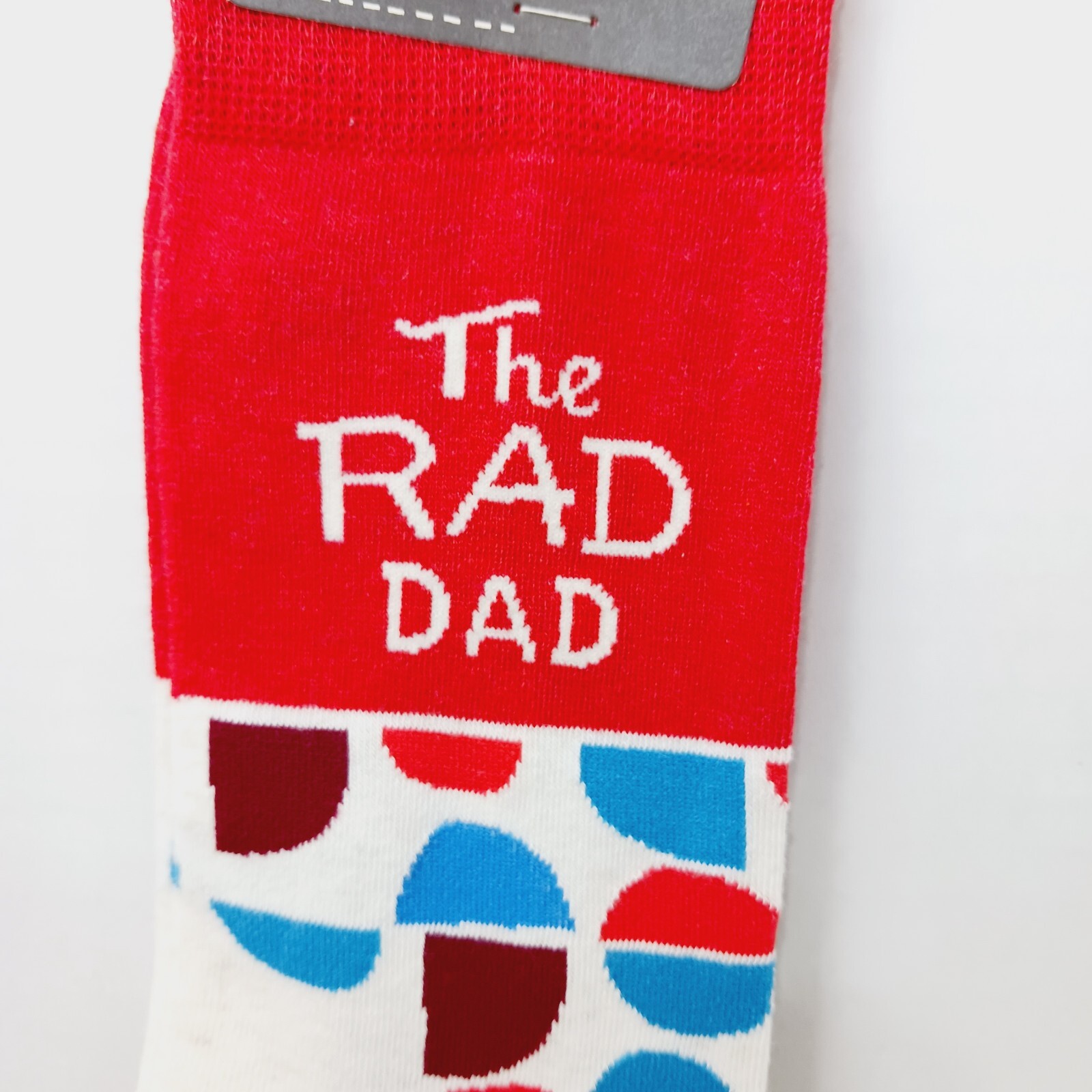 Sock Blue Q Crew Men Women Rad Dad Good Cool Exciting Grandfather Father NWT NEW