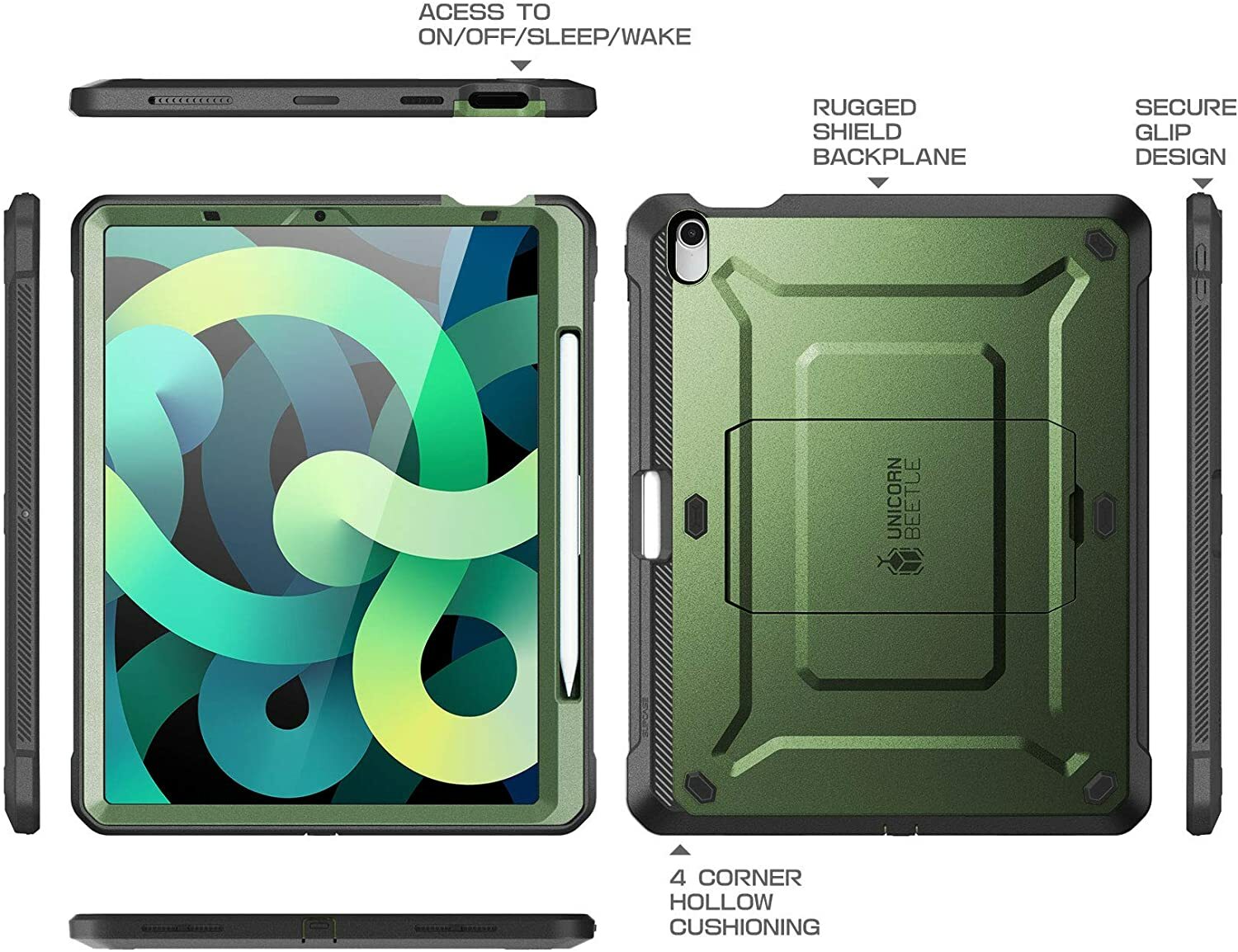SUPCASE For iPad Air 5  / iPad Air 4  10.9" Screen Case Stand Shockproof Cover