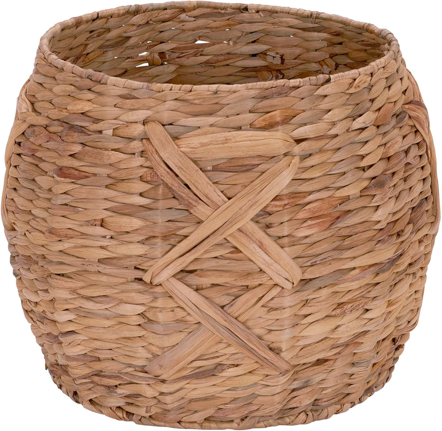 ML-4112 Hyacinth round Floor Basket, X-Design, Brown