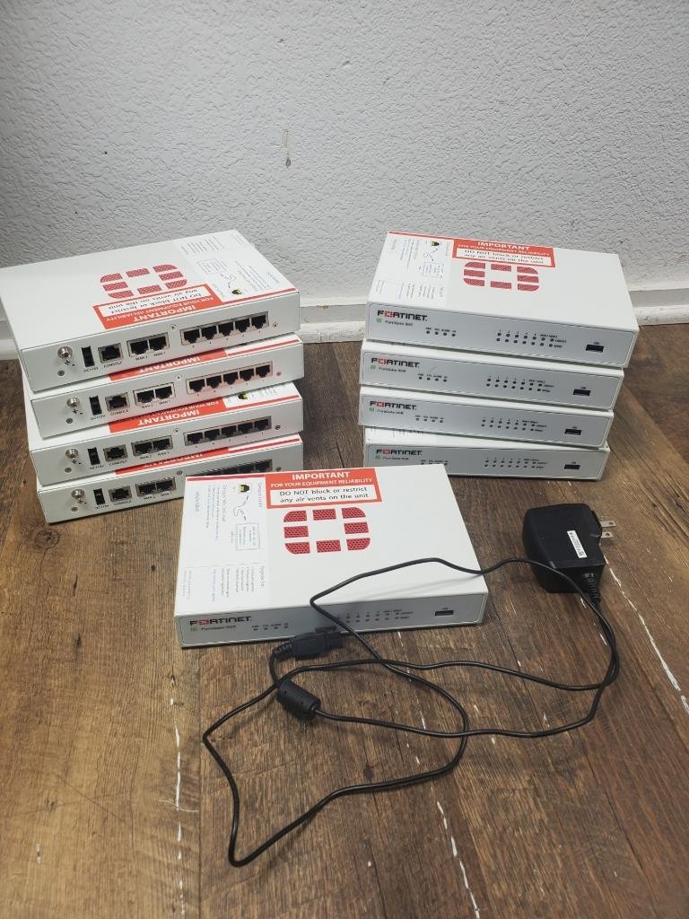 X57 ♻ Lot 9 - Fortinet FG-50E Fortigate-50E Network Security Firewall, 1 Adapter