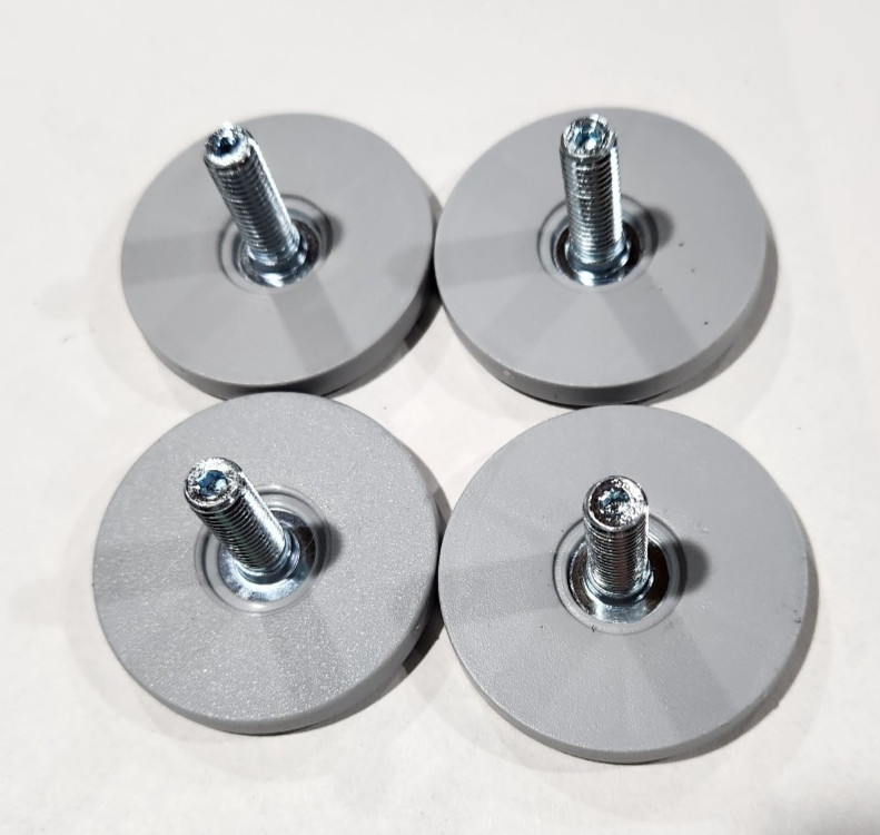 4x Ikea Besta 114947 115988 Round Feet Foot Adjustment Level Leveler Shelf New