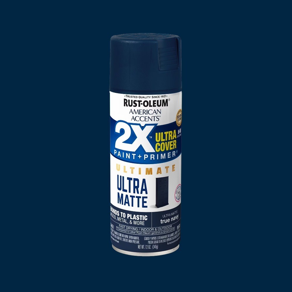 Ultra Matte Finish Spray Paint True Navy 12 oz High Coverage for Indoor and