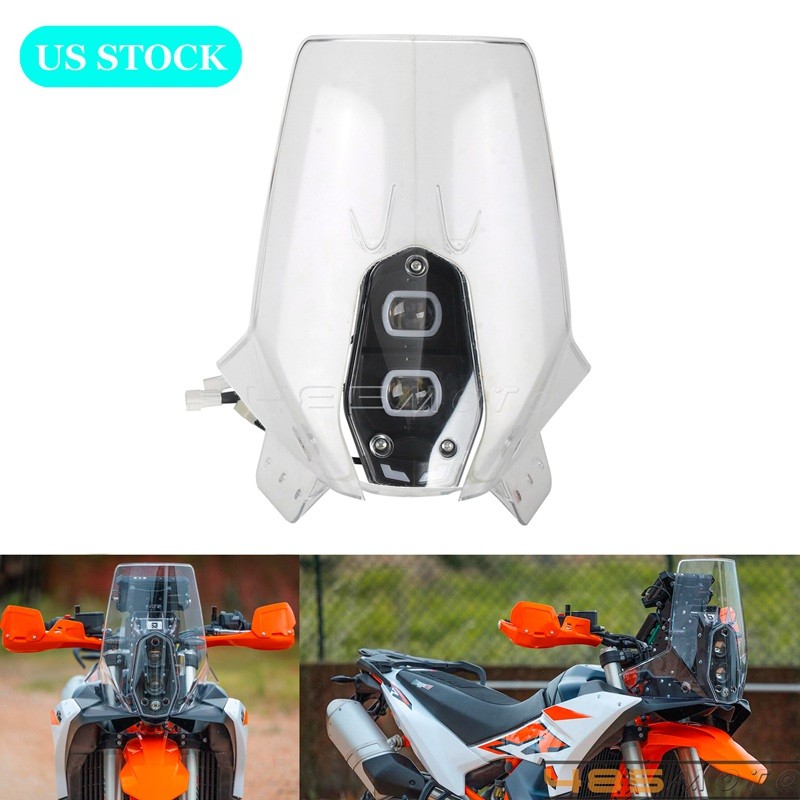 Fairing Windshield W/ LED Headlight For KTM 790/890 ADVENTURE-R 701 RALLY ENDURO