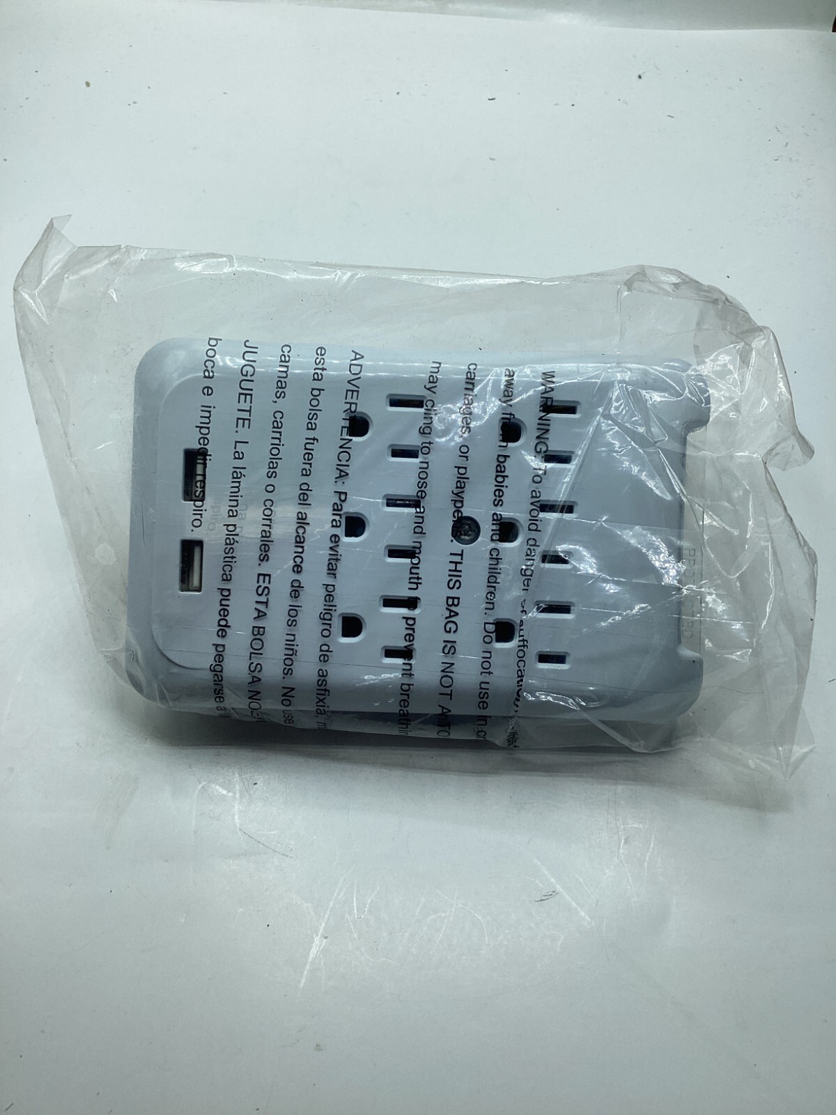 QTY 2 Surge Protector Wall Tap 6-Outlet 2-USB 370713