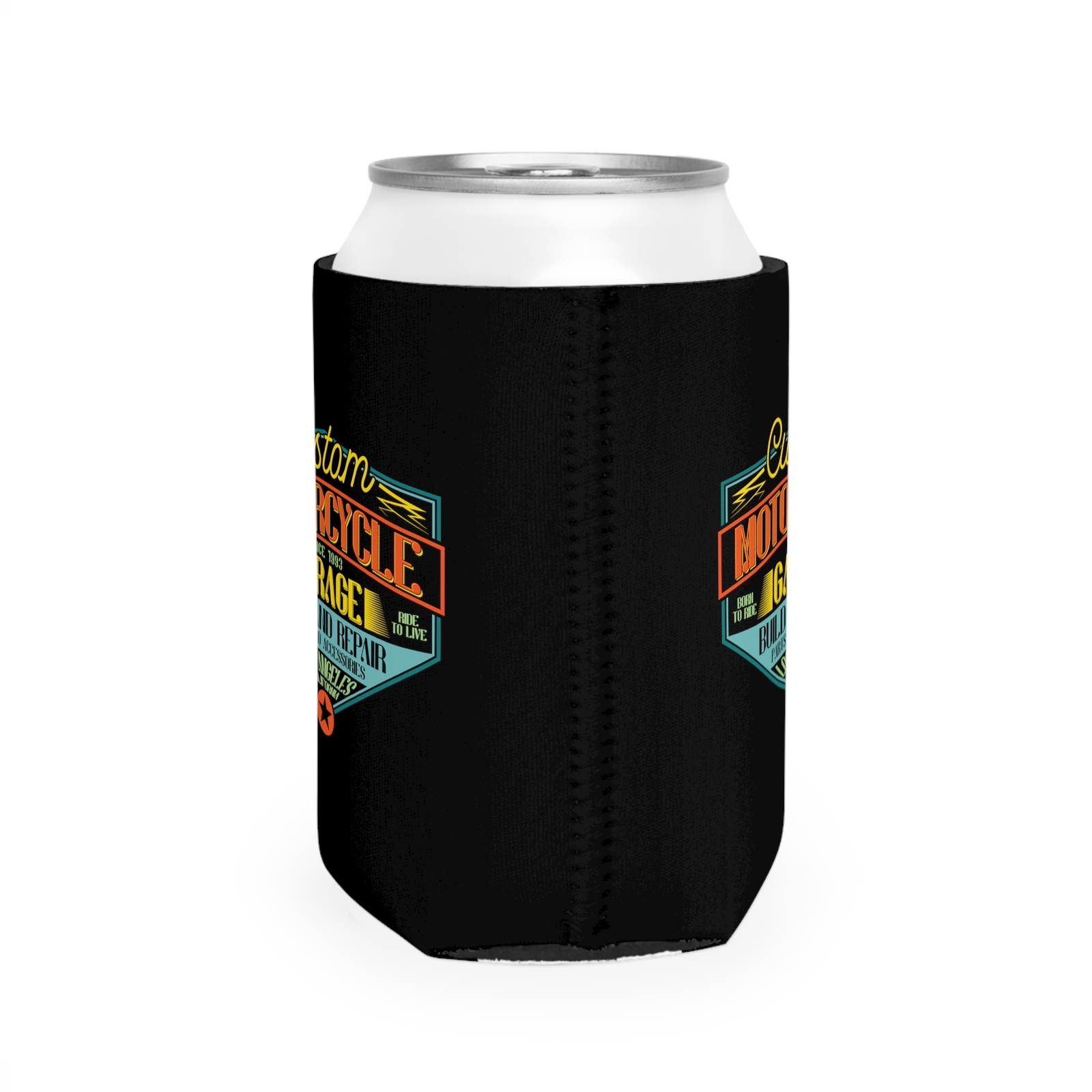 Custom Motorcycle Garage - Can Cooler Sleeve