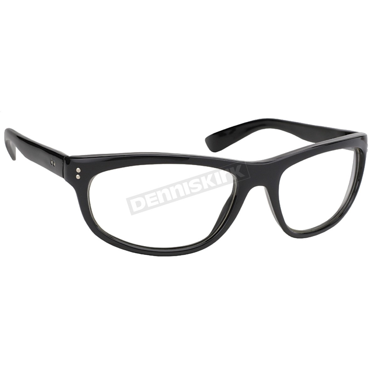 Kickstart Eyewear Black Dirty Harry Sunglasses w/Clear Lens - 81015