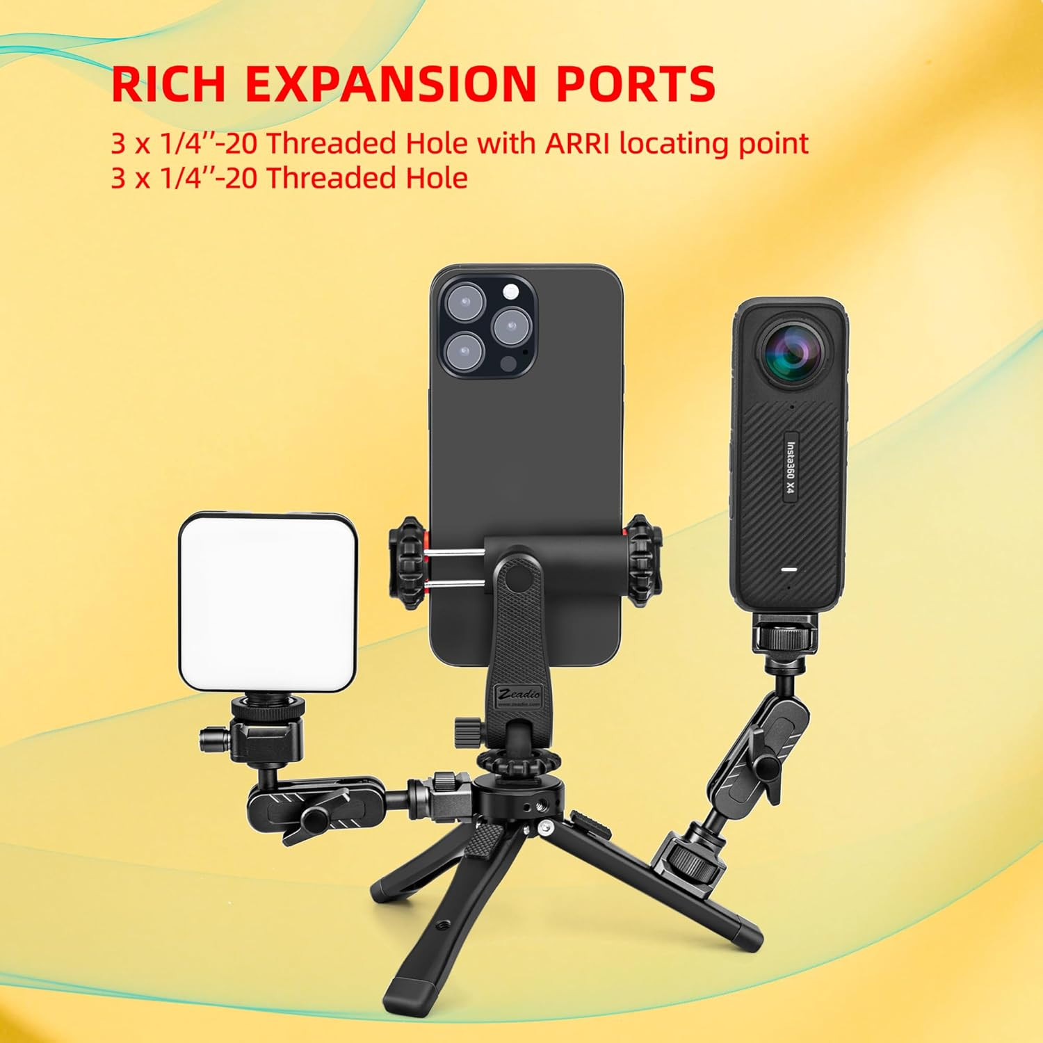 Mini trípode metalico resistente Trípode universal de mesa pequeno para Camara