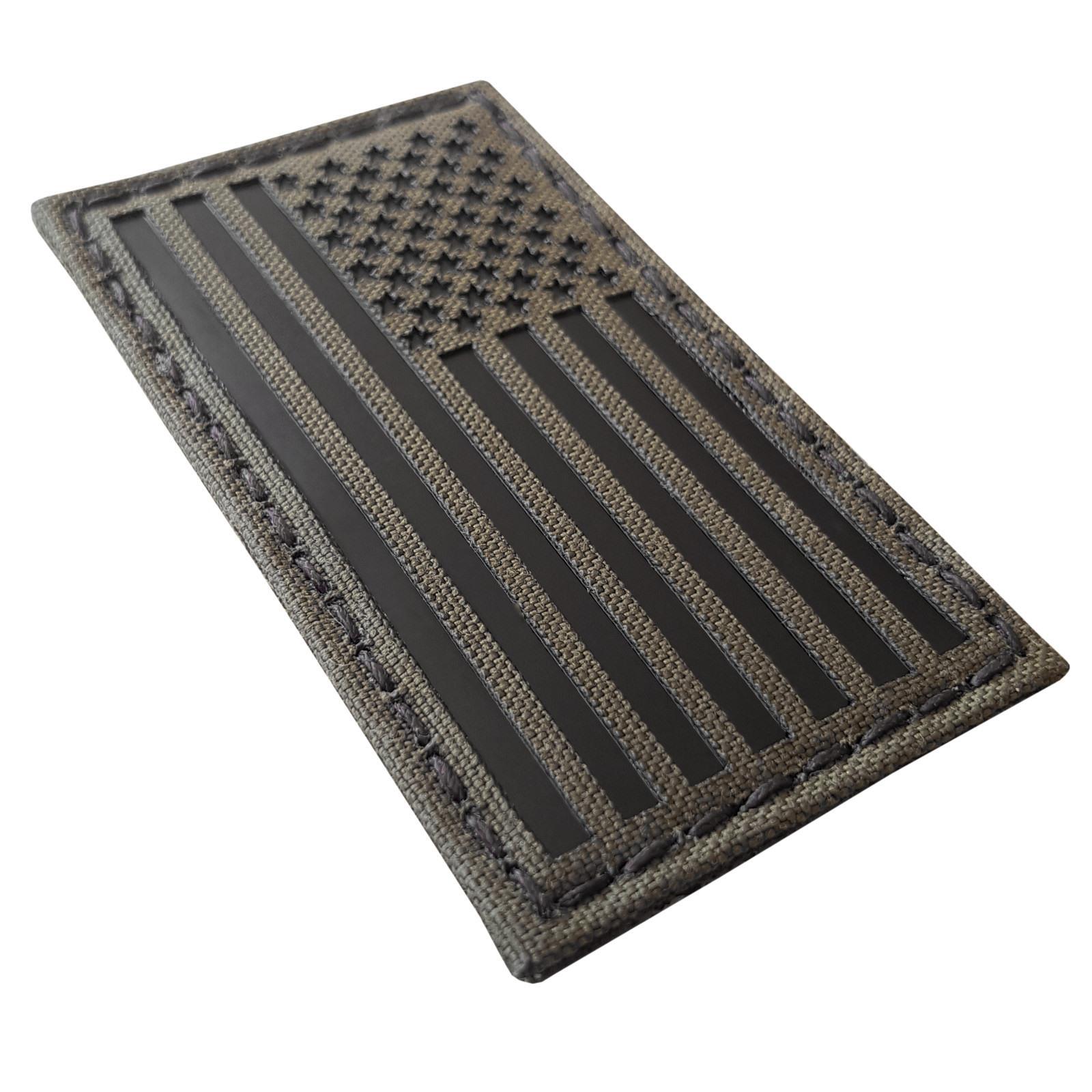 American USA flag IR infrared ranger green morale IFF 3 laser cut hook patch