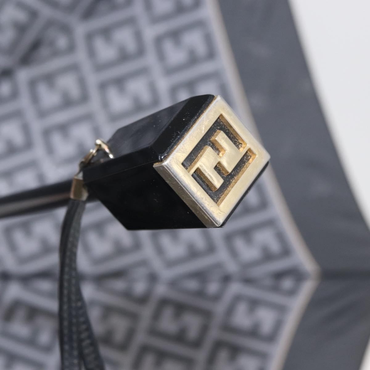 FENDI Zucca Canvas Folding Umbrella Navy Auth am9873