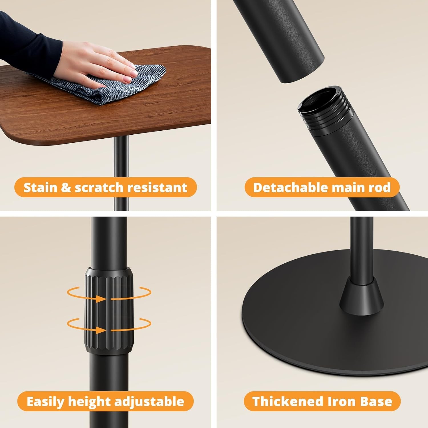Adjustable Laptop Floor Stand & Portable Standing Desk - Height Adjustable Mo...