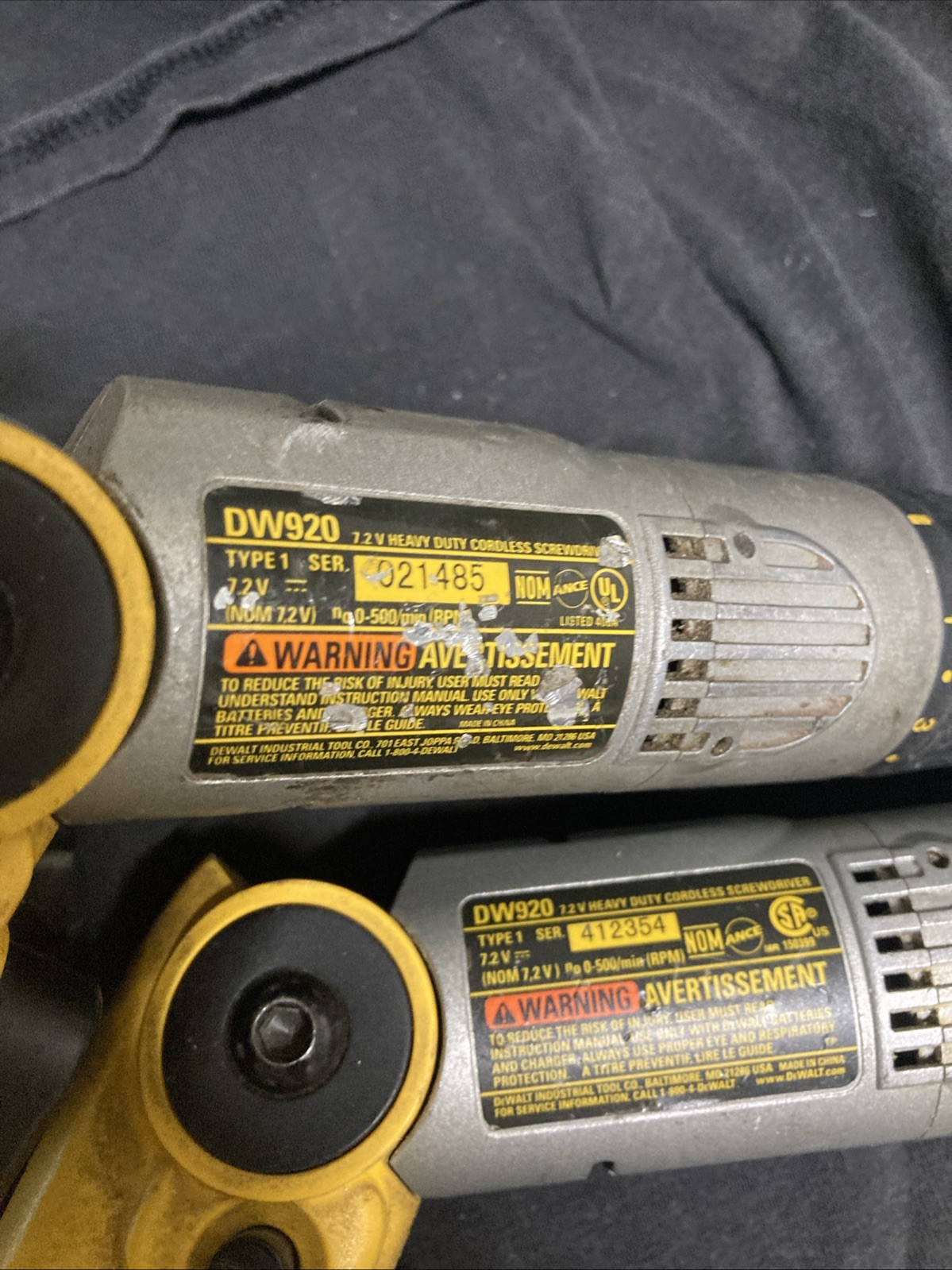 Two DeWalt Drills