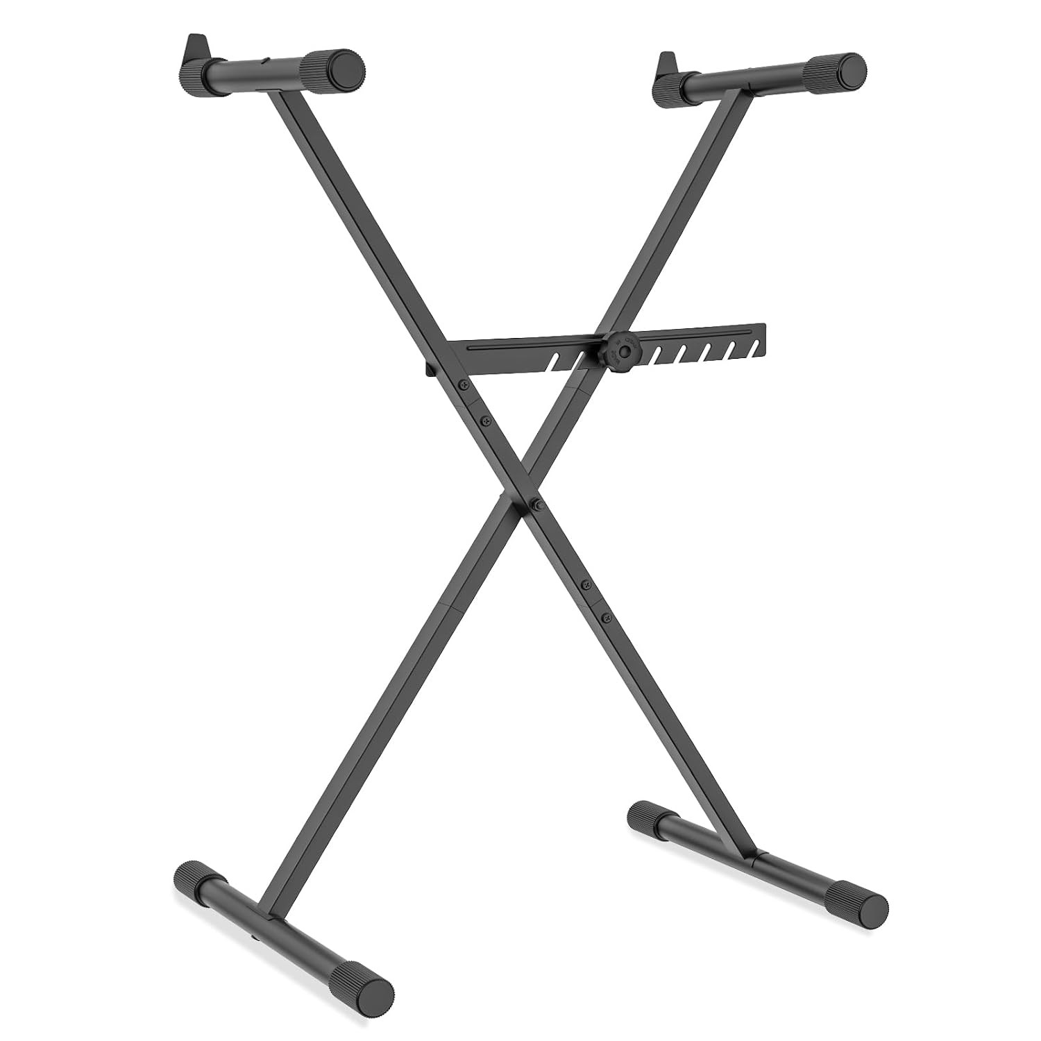 GLEAM Keyboard Stand - Digital Piano Stand, Single X Style, Black (Capacity: 100