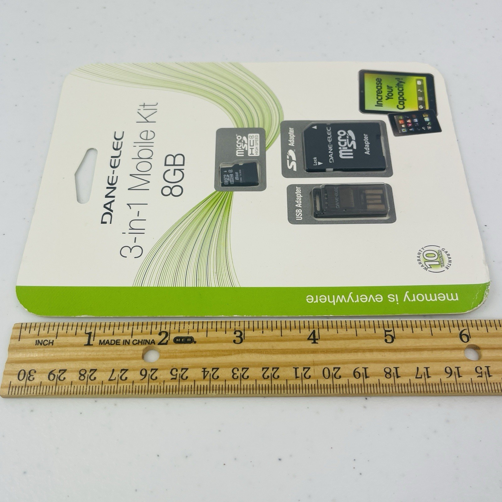 Dane Elec 3 in 1 Mobile Kit 8GB MicroSD Card USB SD Adapter Class 10