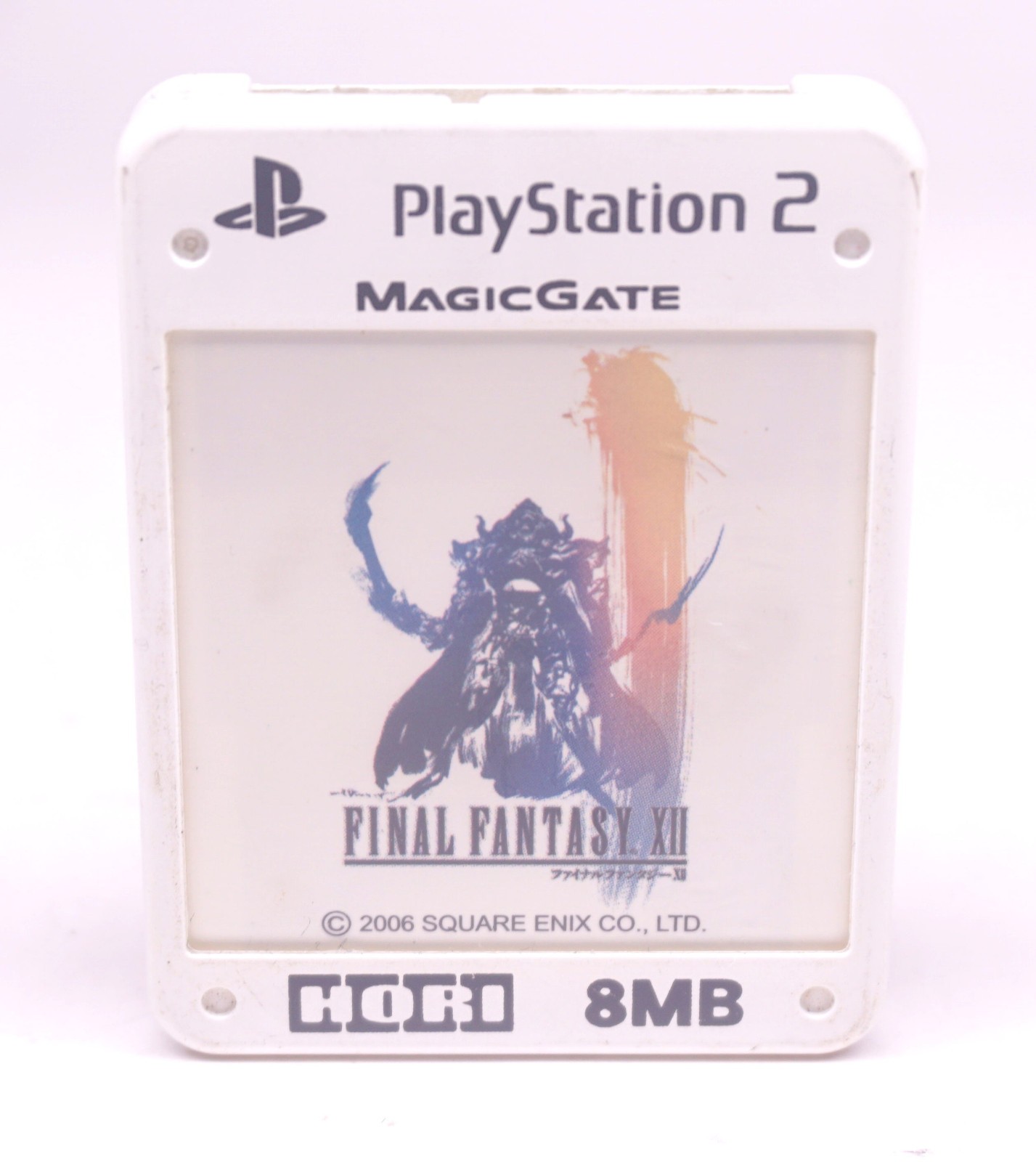 Hori Final Fantasy XII White Magicgate PS2 Memory Card Sony Playstation 2 8mb