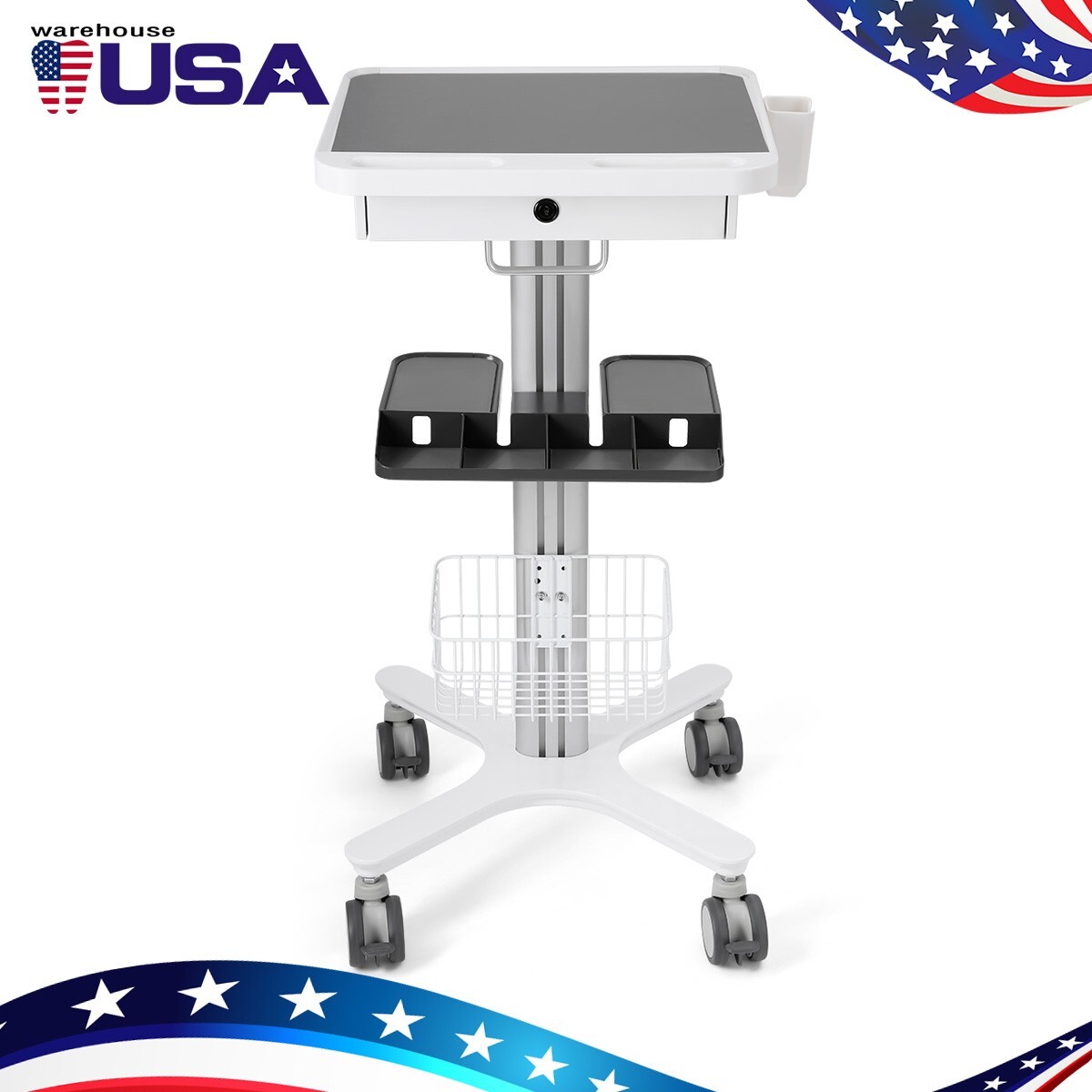 Dental Medical Rolling Multi-Function Trolley Cart