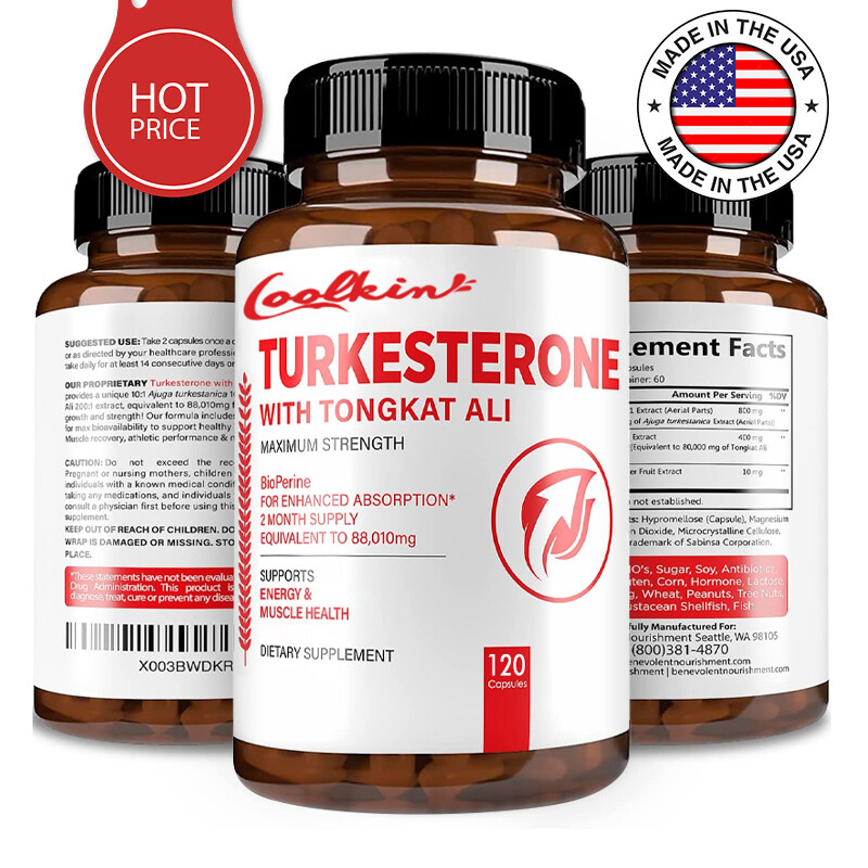 Turkesterone with Tongkat - Men's Health,Testosterone Booster,Energy & Endurance