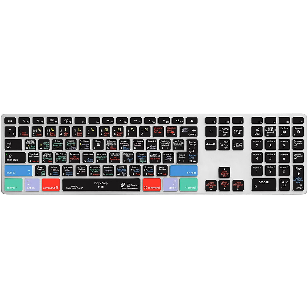 KB Covers Logic Pro X Keyboard Cover for Apple Ultra-Thin Keyboard with Num Pad