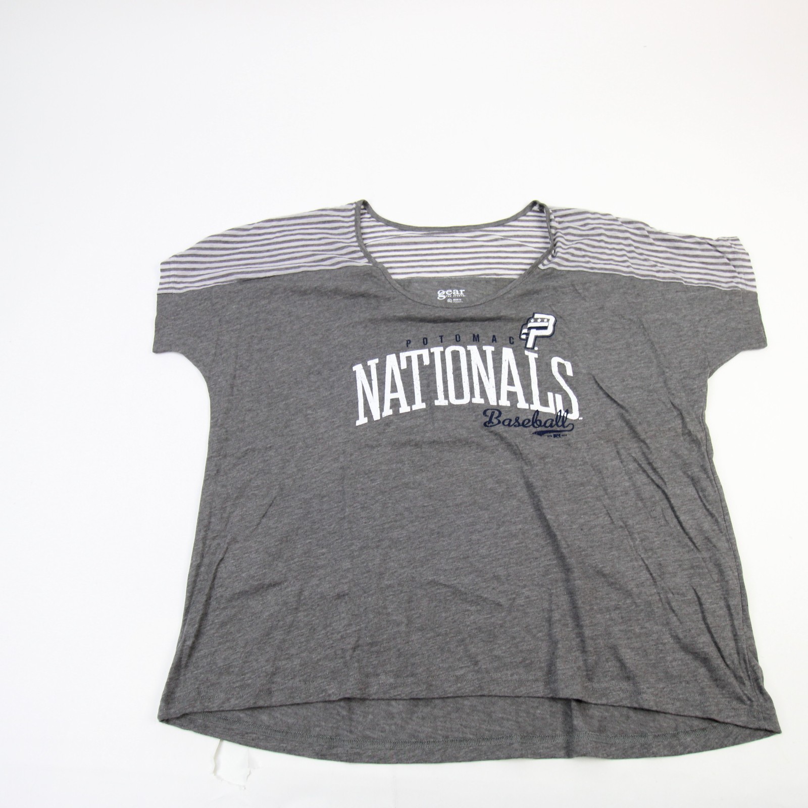 Potomac Nationals Gear for Sports Short Sleeve Shirt Women's Gray Used XL