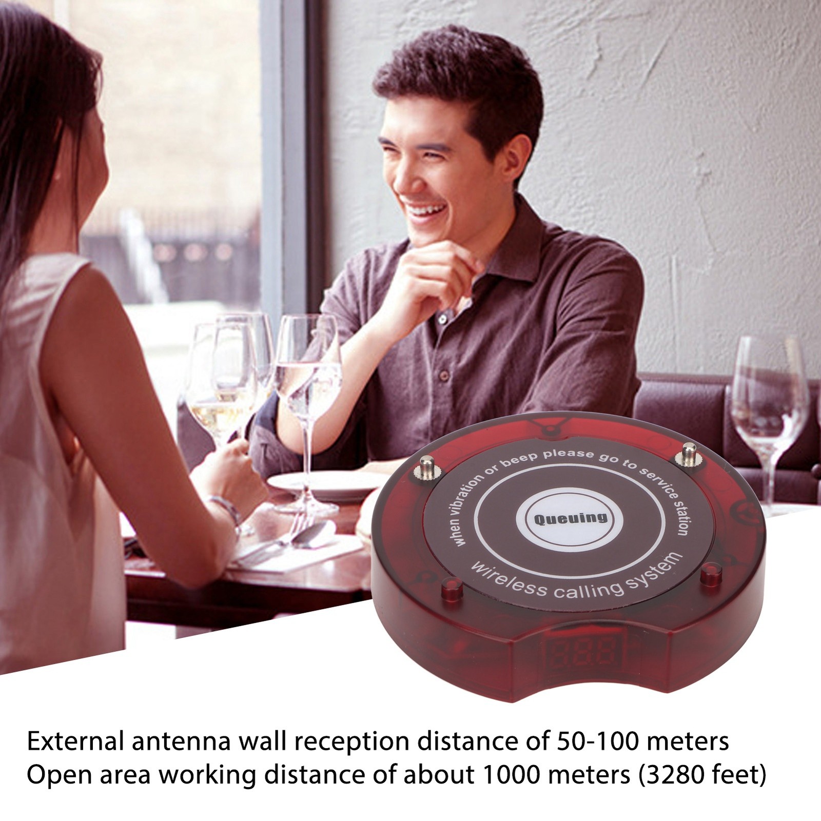 Wireless Calling System 20 Call Buttons Professional Restaurant Pager Syste CASI