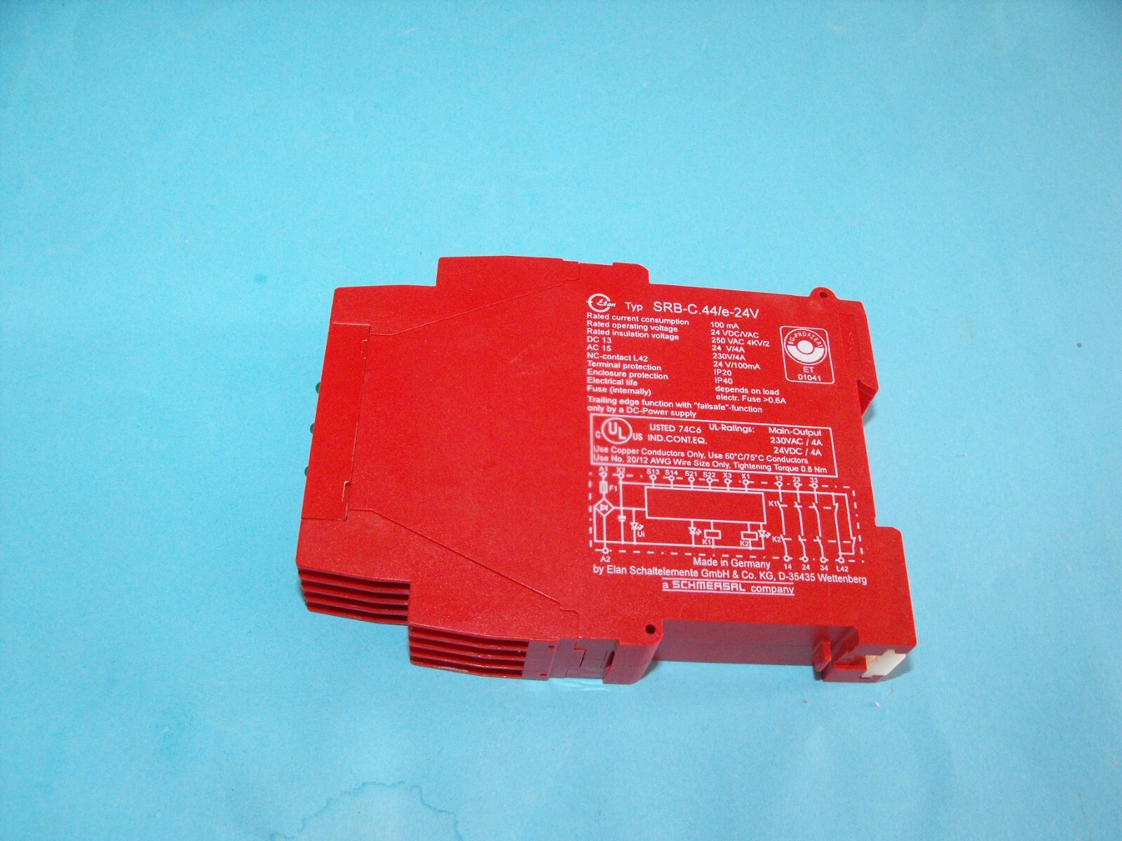 ELAN SRB-C.44/e-24V.Safety Relay Module.USED