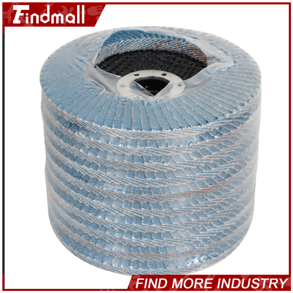 Findmall 10Pcs 4-1/2" X 7/8" 60 Grit Premium Zirconia Flap Disc Sanding Grinding
