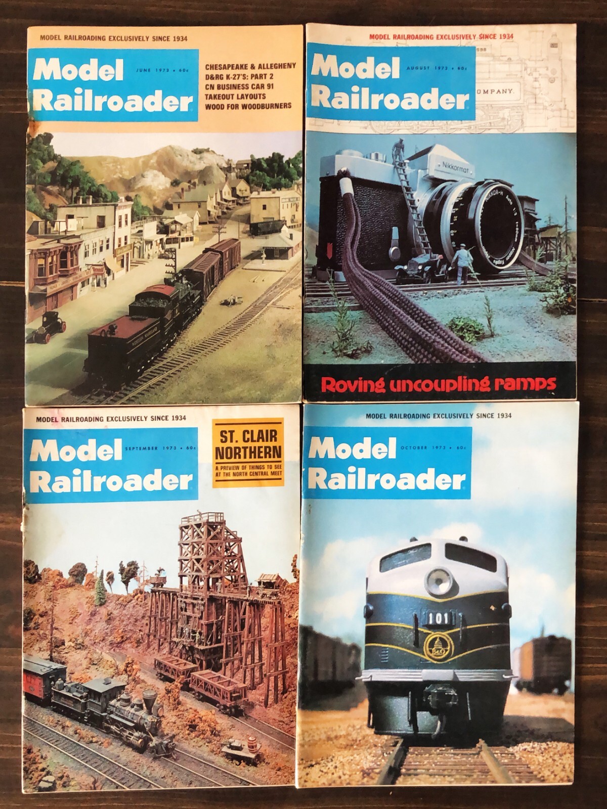 Model Railroader Magazine - 1973, 10 Issues Lot