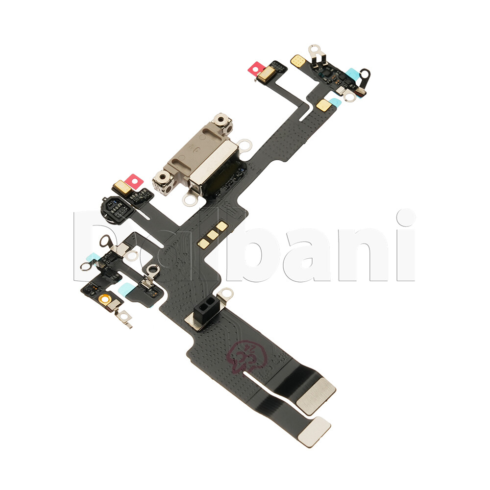 OEM Charging Port Charger Dock Mic Flex Cable For iPhone 14 White