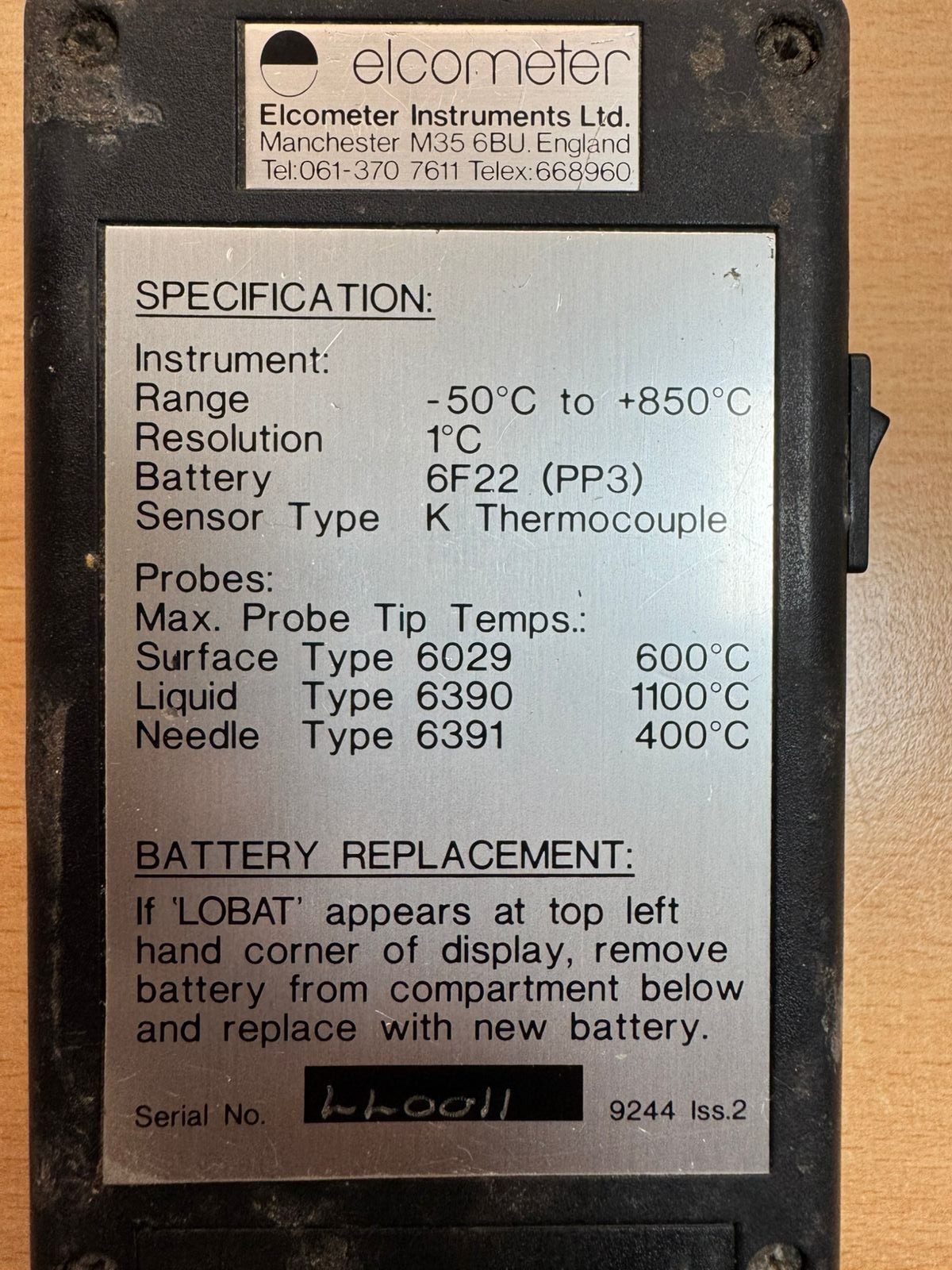 Elcometer / Digital Thermometer / 213
