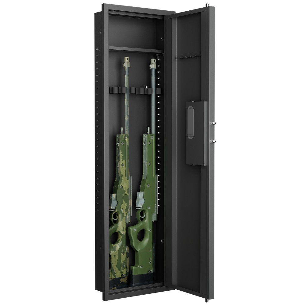 Fingerprint Touch Panel In-Wall Gun Safe Hidden Firearm Storage Cabinet