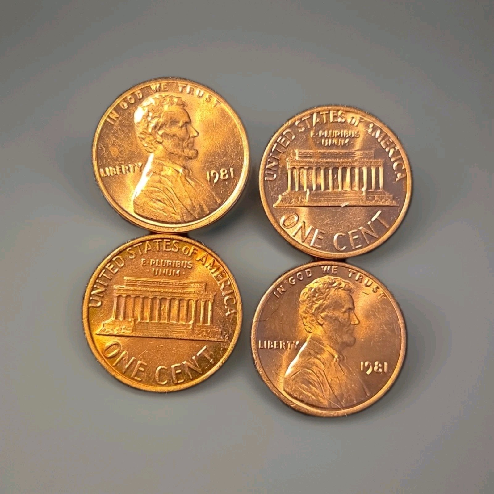1981 BU (Brilliant Uncirculated) RD (Red) Lincoln Head Memorial Cent Penny