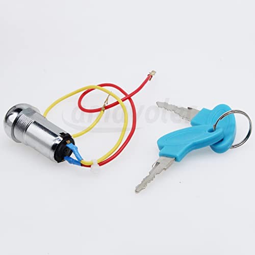 2 Wires Ignition Switch Key Starter Switch with 2 Keys ​On-Off Fit for