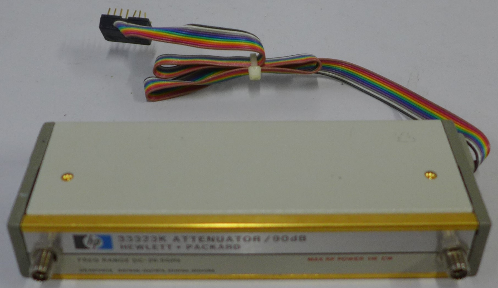 HP 33323K Opt H90 (8497K) Prog. Attenuator DC-26.5GHz 0-90dB 3.5mm 24V Gold Trim
